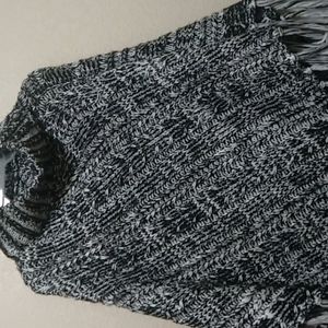 Turtleneck poncho